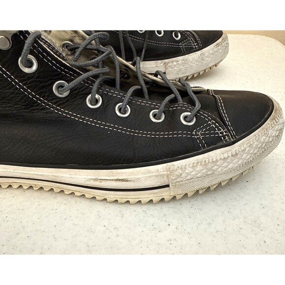 Converse Chuck Taylor City Hiker Black Shearling Hi Top Leather Men’s Size 11 - Picture 8 of 15